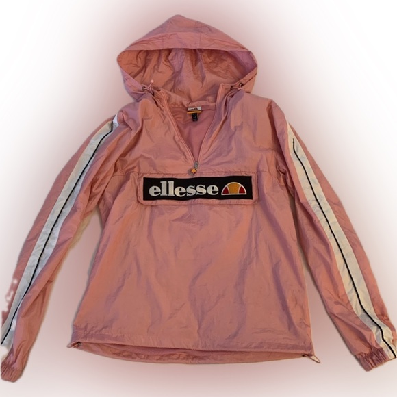 ellesse XS women’s windbreaker anorak hoodie pink XS - Picture 1 of 9
